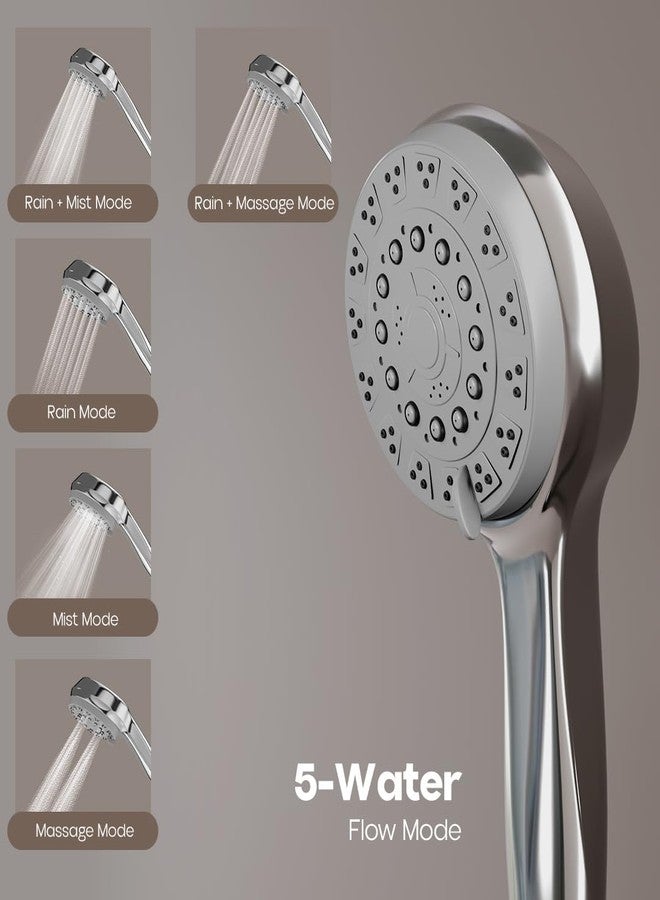 Lorazzo Versa 5-Function Hand Shower for Bathroom | 5-modes water flow | 1-Year Lorazzo Limited Warranty (1 piece handheld shower head only) - Image 3